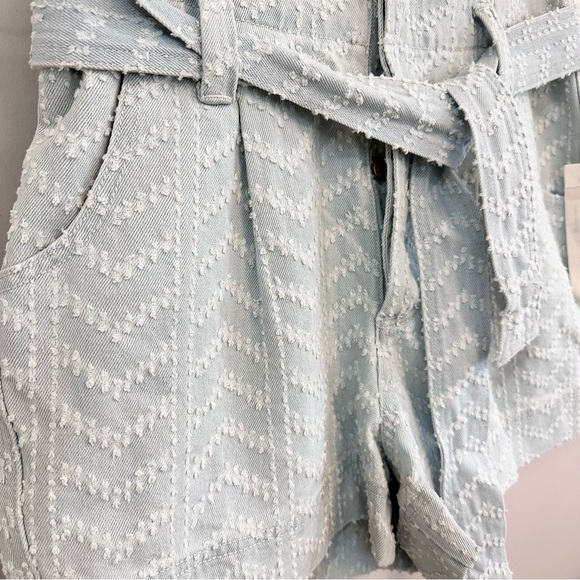 Happy Nature Kate Hudson High Waist Texture Chevron Button Fly Short NWT… - Picture 5 of 11